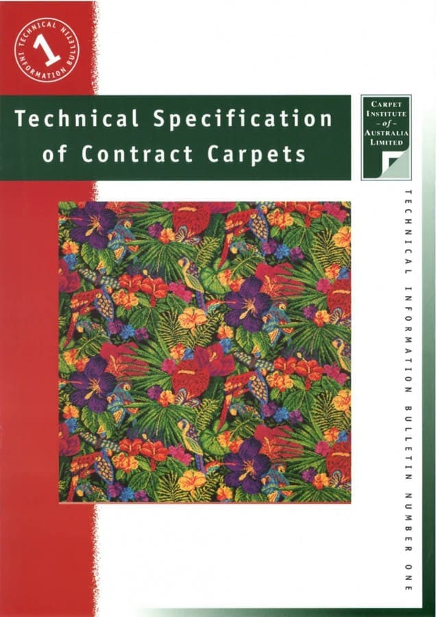 20.TechnicalSpecificationsofContractCarpets1 Carpet Institute