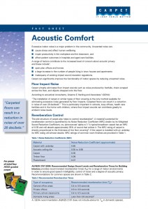 Acoustic Fact Sheet