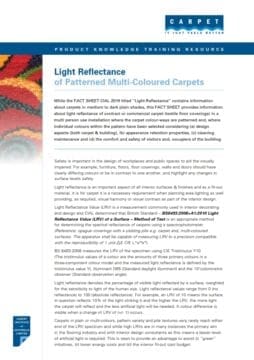 Light Reflectance of Multi-Coloured Carpets